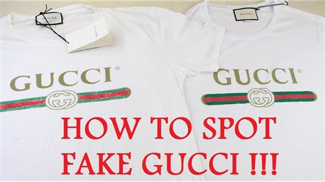 gucci logo t shirt real vs fake|gucci counterfeit logo.